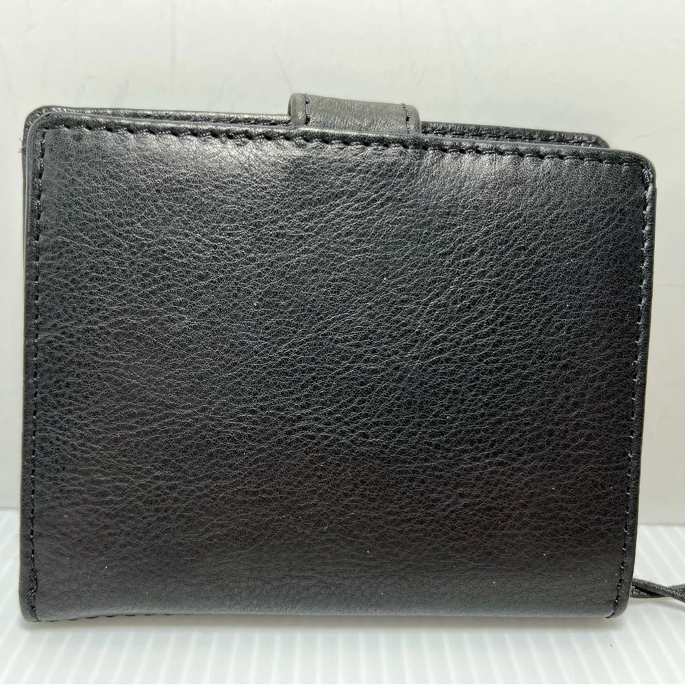 Genuine Leather Lizzie Compact Bifold Wallet by Margot New York - Picture 3 of 16